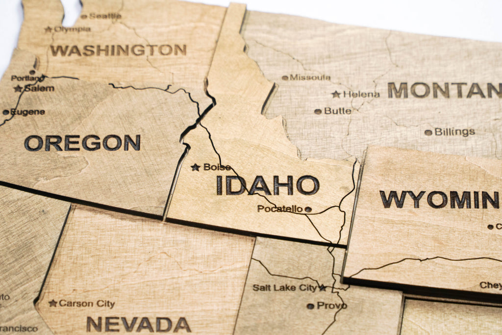 3D Wooden USA Map, color Dark Tree — buy | FACTURA