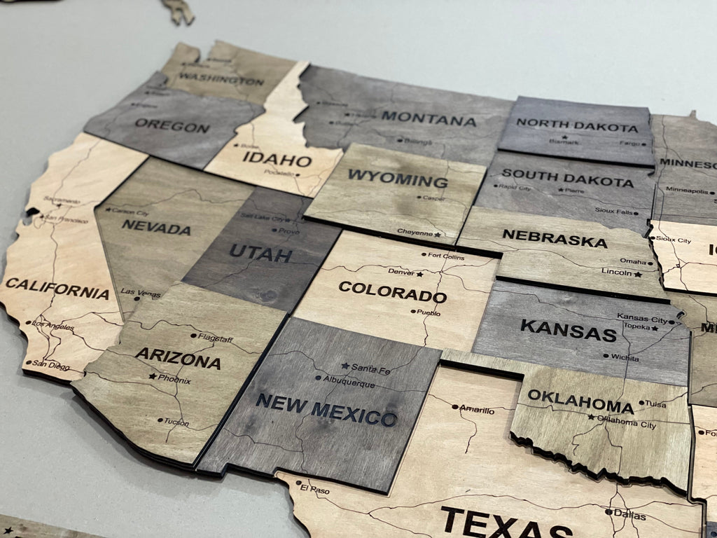 3D Wooden USA Map, color Elis — buy | FACTURA