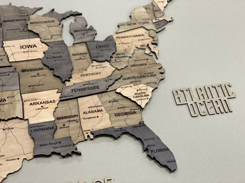 3D Wooden USA Map, color Elis — buy | FACTURA