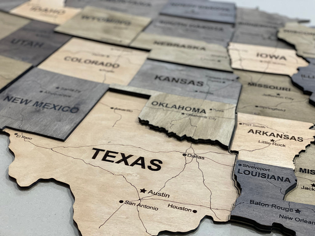 3D Wooden USA Map, color Elis — buy | FACTURA