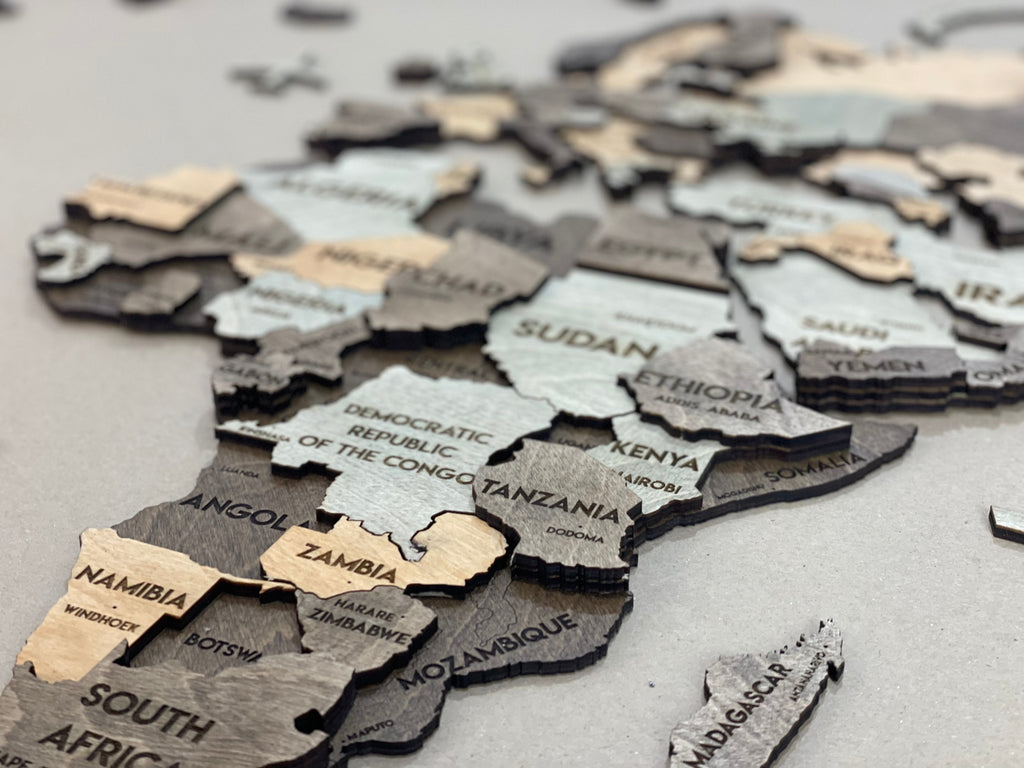 3D Wooden Multilayer world map color Memory — buy | FACTURA