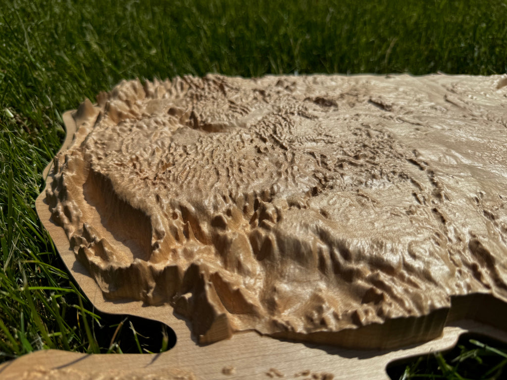 3D USA map Natural, Wooden topographic map — buy | FACTURA