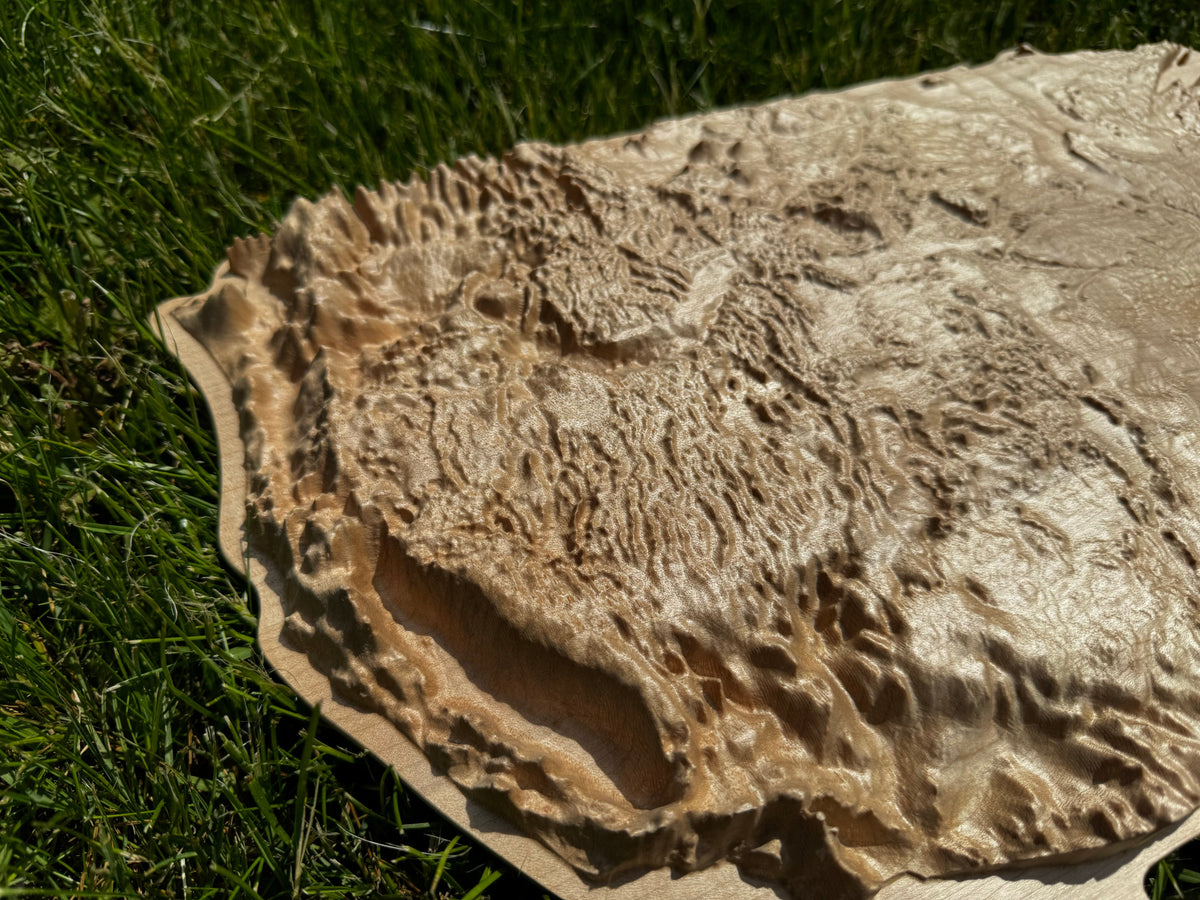3D USA map Natural, Wooden topographic map — buy | FACTURA