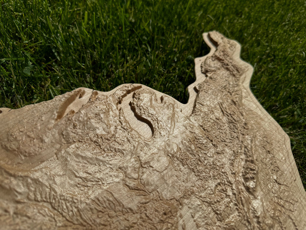 3D USA map Natural, Wooden topographic map — buy | FACTURA
