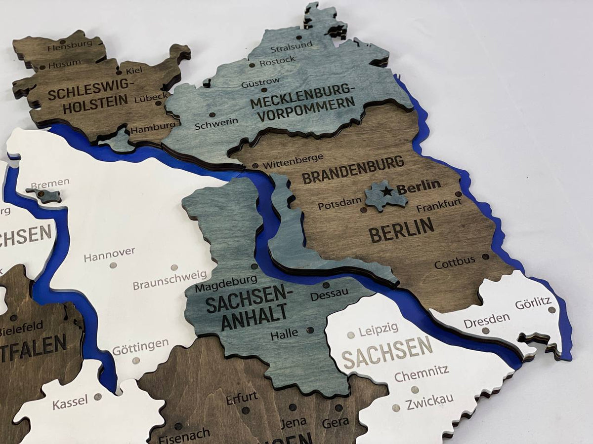 Map of Germany with Rivers Loft Color — buy | FACTURA