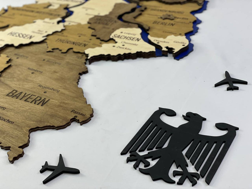 Map of Germany with Rivers Wonder Color — buy | FACTURA
