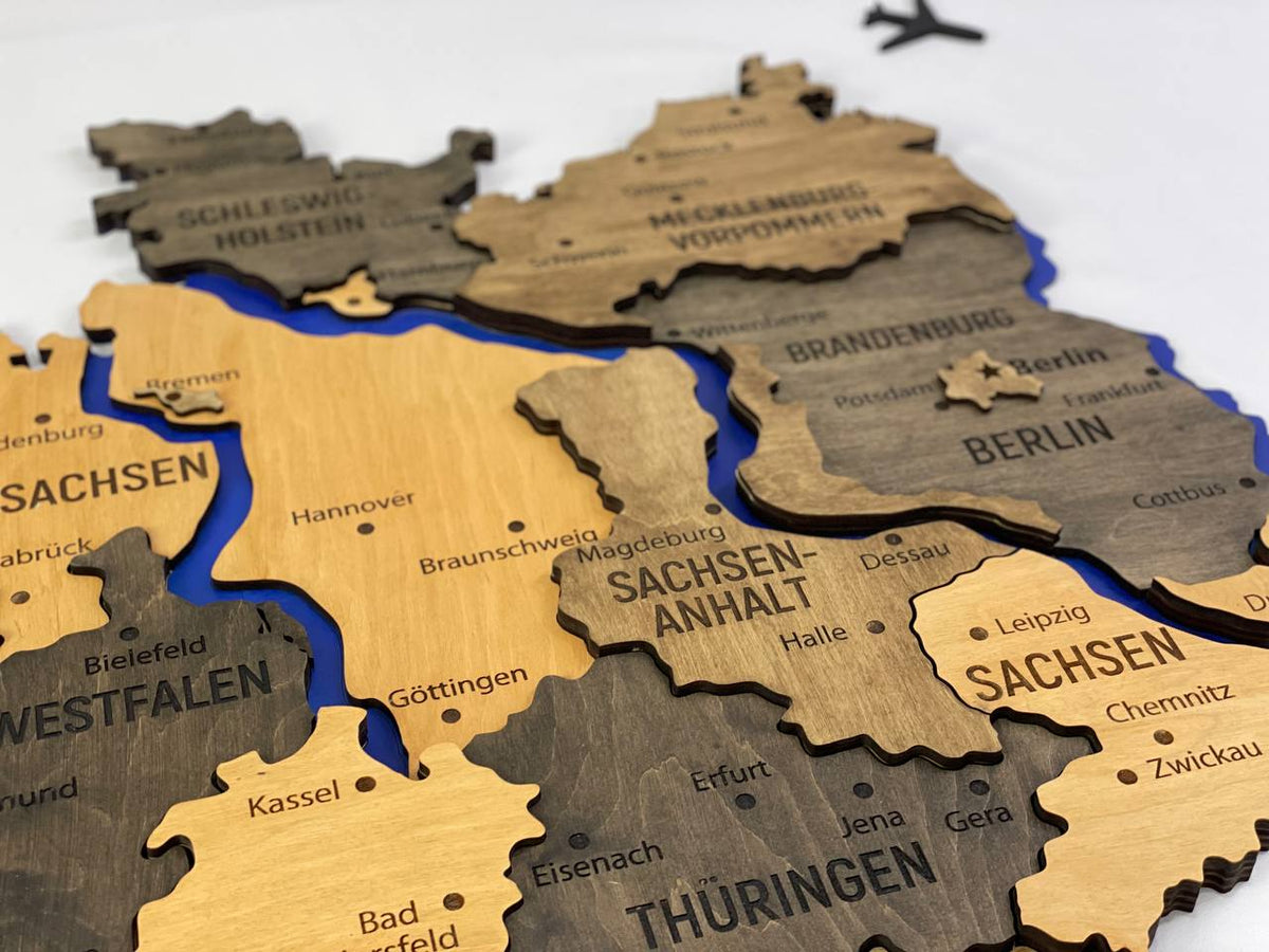 Map of Germany with Rivers Brute Color — buy | FACTURA