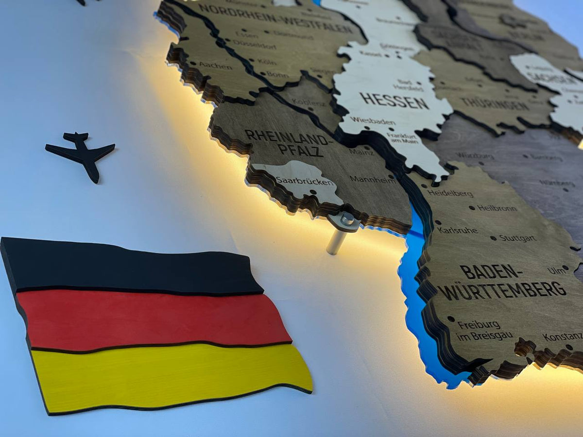 Acrylic Map of Germany with Rivers Wonder Color — buy | FACTURA