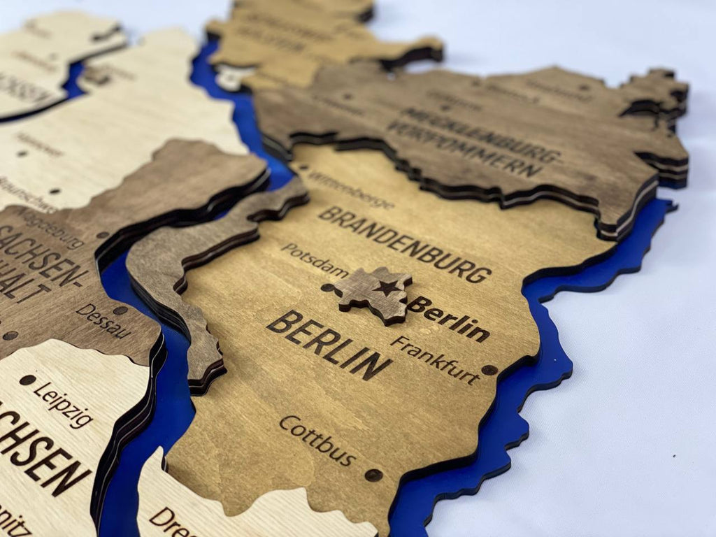 Map of Germany with Rivers Wonder Color — buy | FACTURA