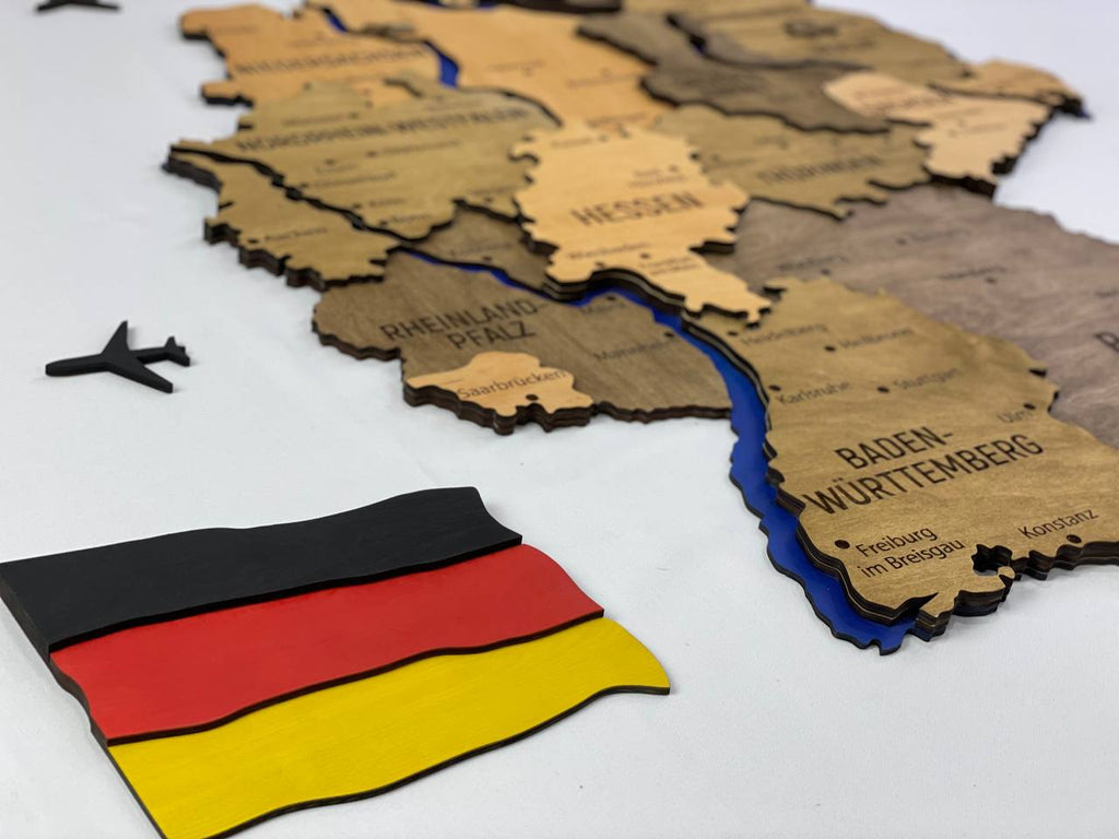 Map of Germany with Rivers Elis Color — buy | FACTURA