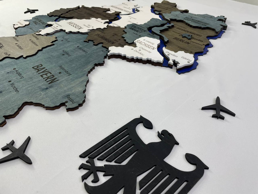 Map of Germany with Rivers Loft Color — buy | FACTURA
