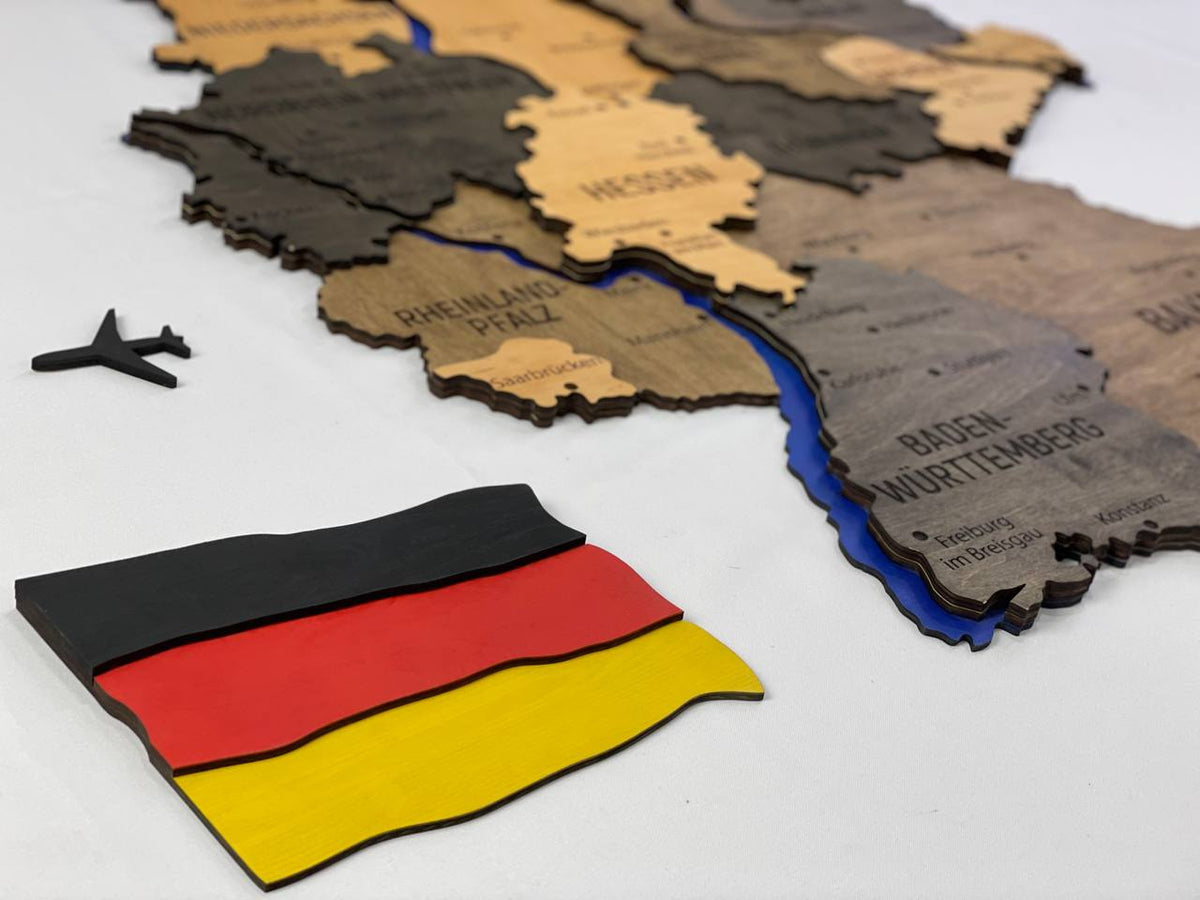 Map of Germany with Rivers Brute Color — buy | FACTURA