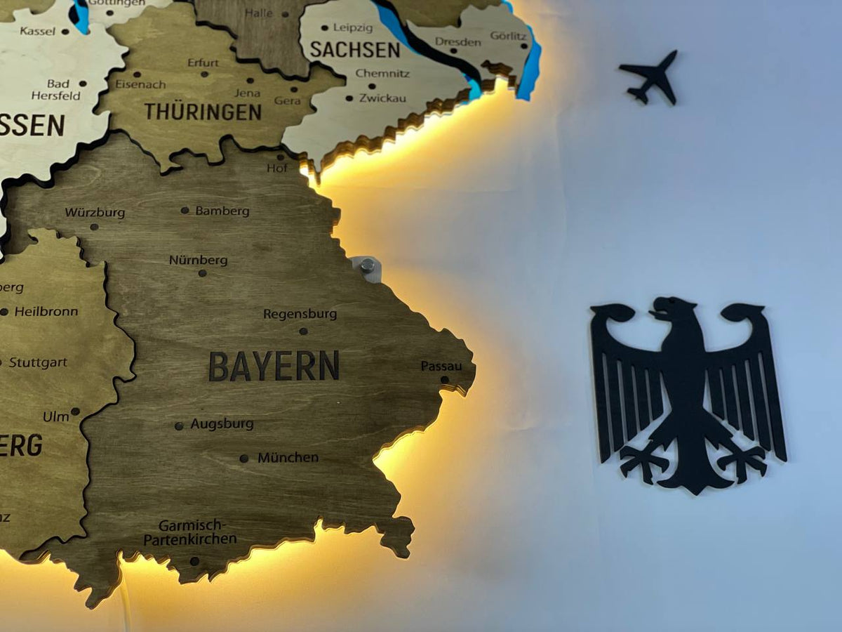 Acrylic Map of Germany with Rivers Wonder Color — buy | FACTURA