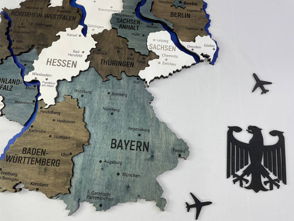 Map of Germany with Rivers Loft Color — buy | FACTURA