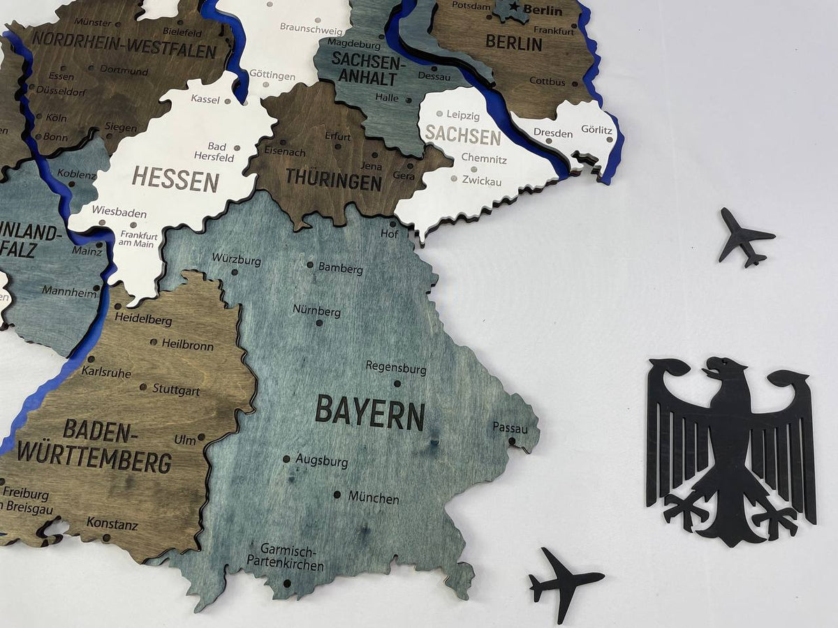 Map of Germany with Rivers Loft Color — buy | FACTURA