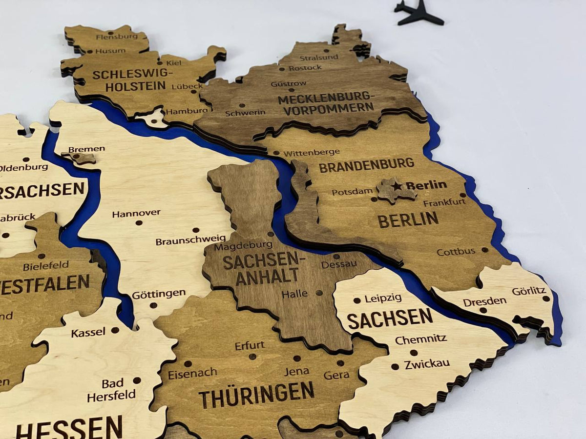 Map of Germany with Rivers Wonder Color — buy | FACTURA