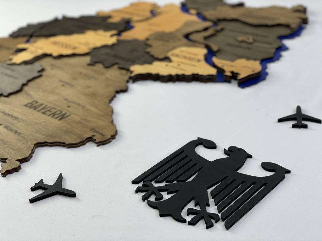 Map of Germany with Rivers Brute Color — buy | FACTURA