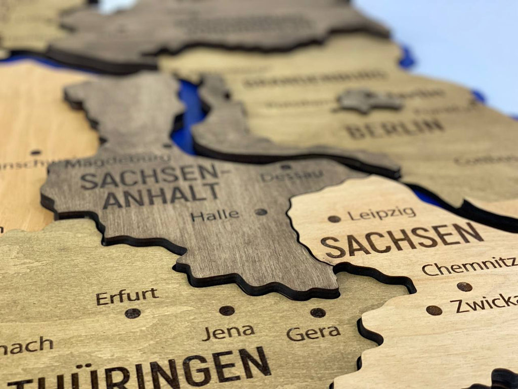 Map of Germany with Rivers Elis Color — buy | FACTURA