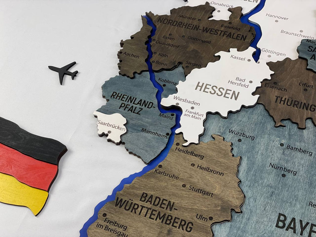 Map of Germany with Rivers Loft Color — buy | FACTURA
