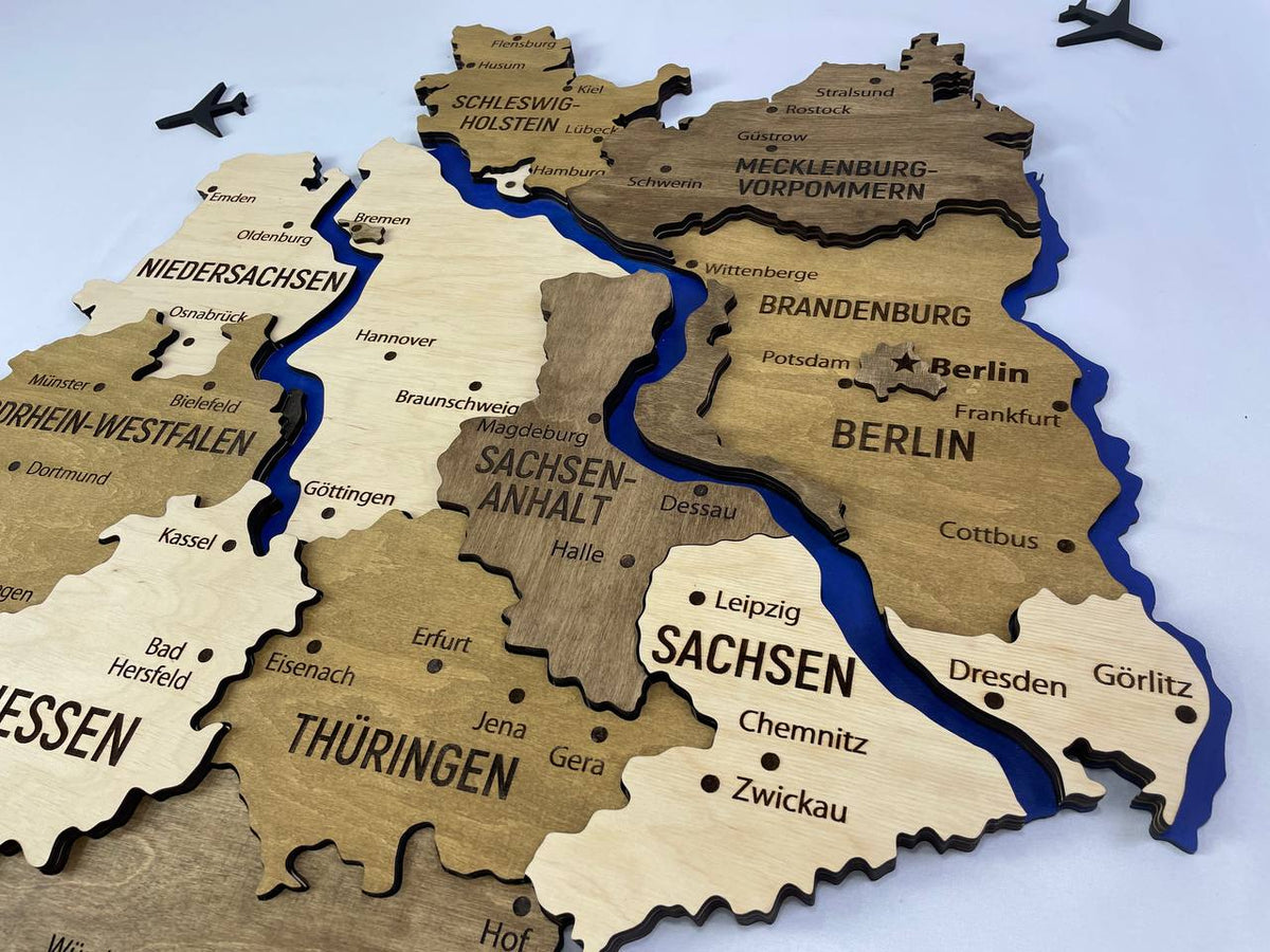 Map of Germany with Rivers Wonder Color — buy | FACTURA