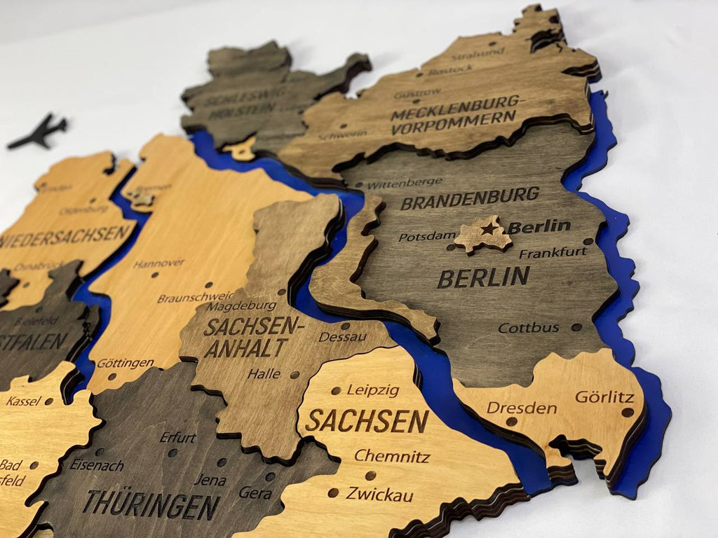 Map of Germany with Rivers Brute Color — buy | FACTURA