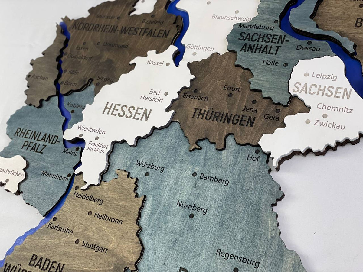 Map of Germany with Rivers Loft Color — buy | FACTURA