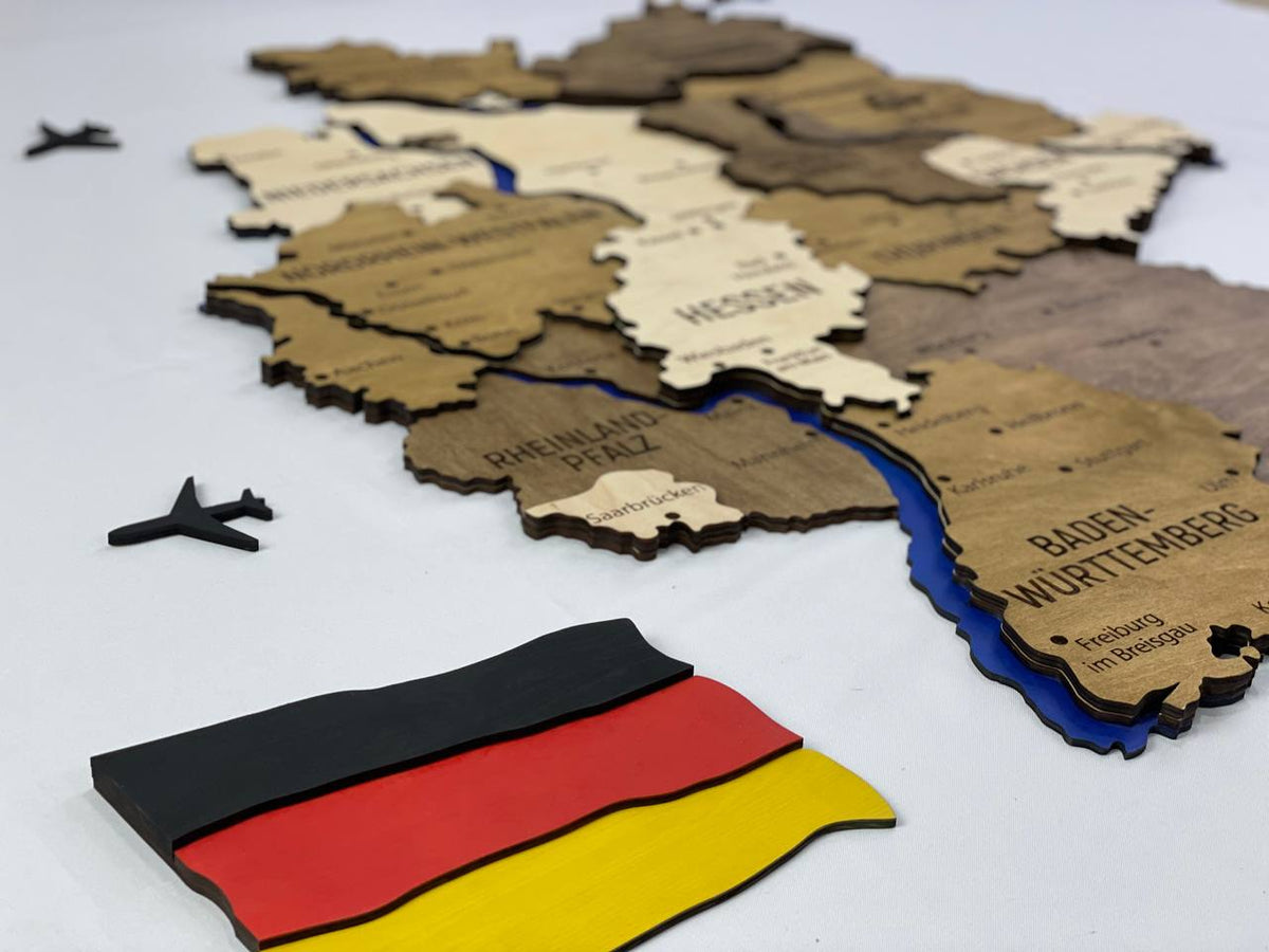Map of Germany with Rivers Wonder Color — buy | FACTURA