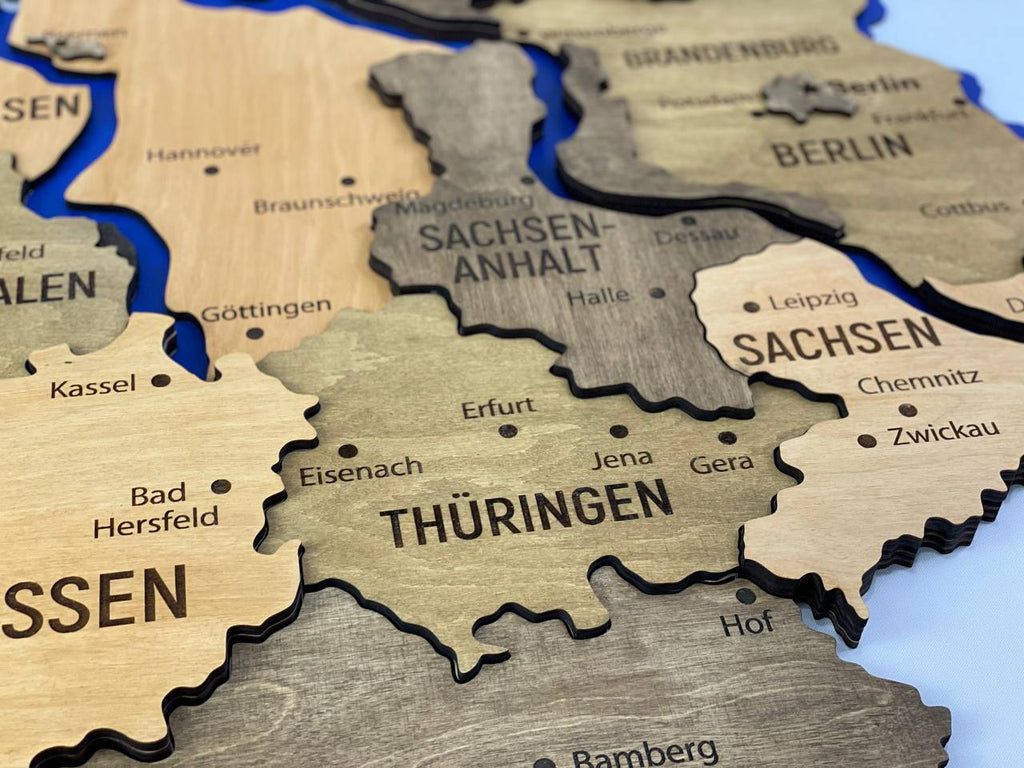 Map of Germany with Rivers Elis Color — buy | FACTURA