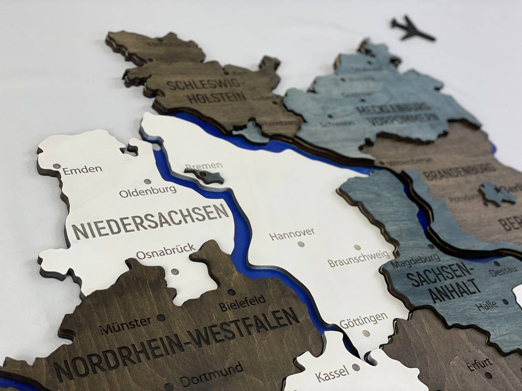 Map of Germany with Rivers Loft Color — buy | FACTURA