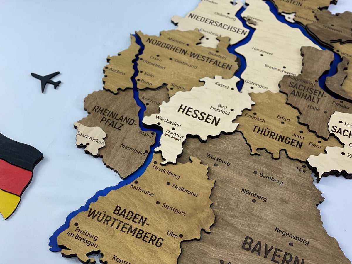 Map of Germany with Rivers Wonder Color — buy | FACTURA