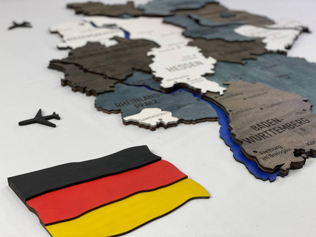Map of Germany with Rivers Loft Color — buy | FACTURA