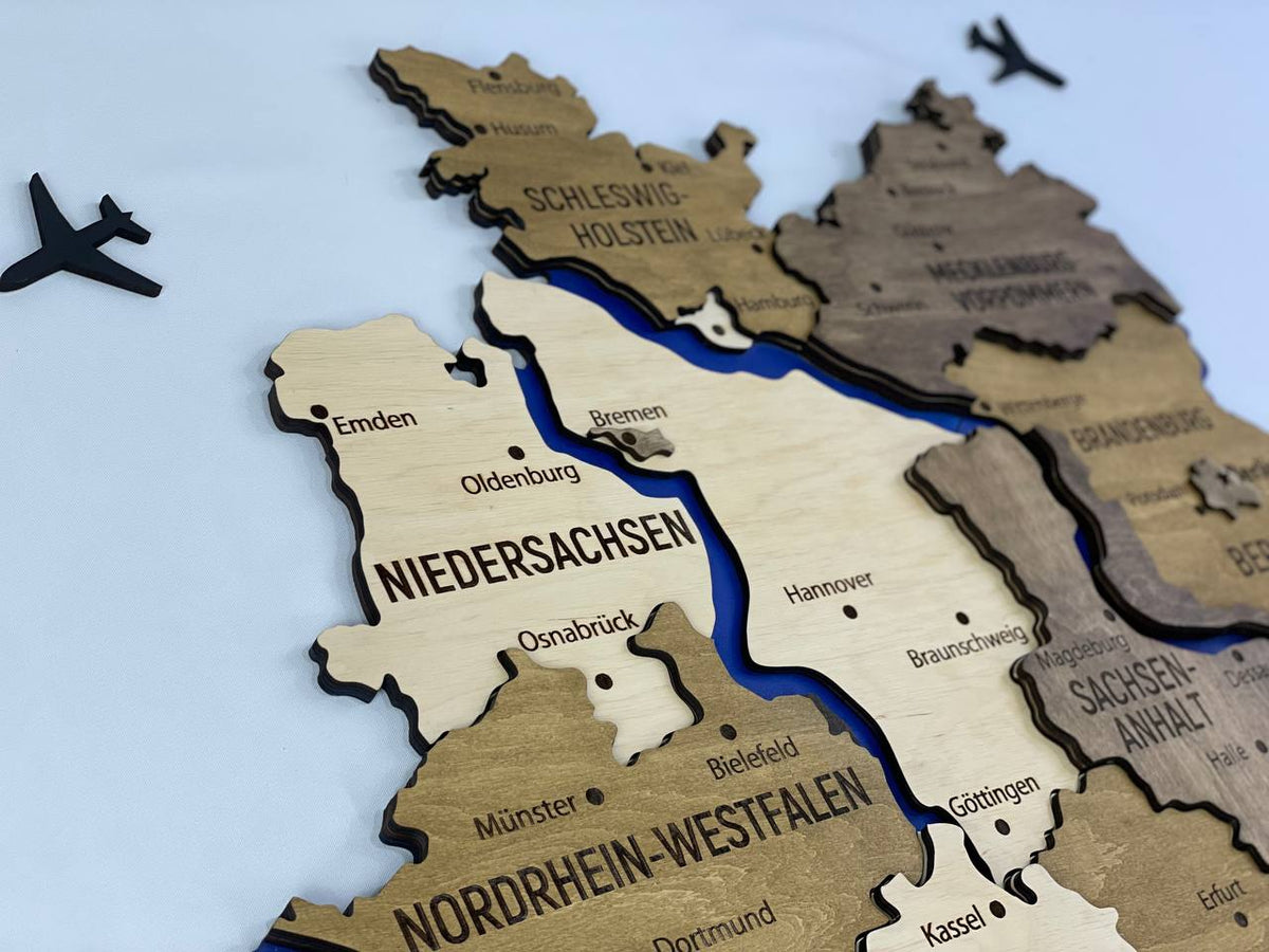 Map of Germany with Rivers Wonder Color — buy | FACTURA